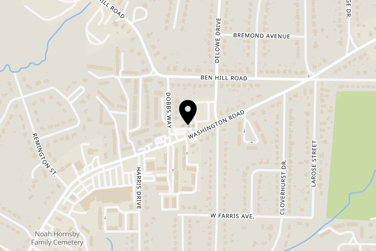 Map showing the location of Pizza Valley on 3061 Washington Rd in East Point